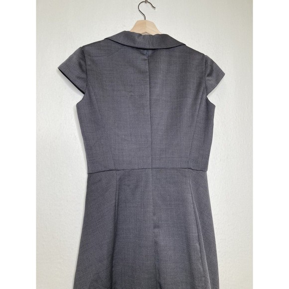 GIORGIO ARMANI Italy Wool Silk Blend Gray Cap Sleeve Dress 42 US 6 $1049 - Picture 4 of 12